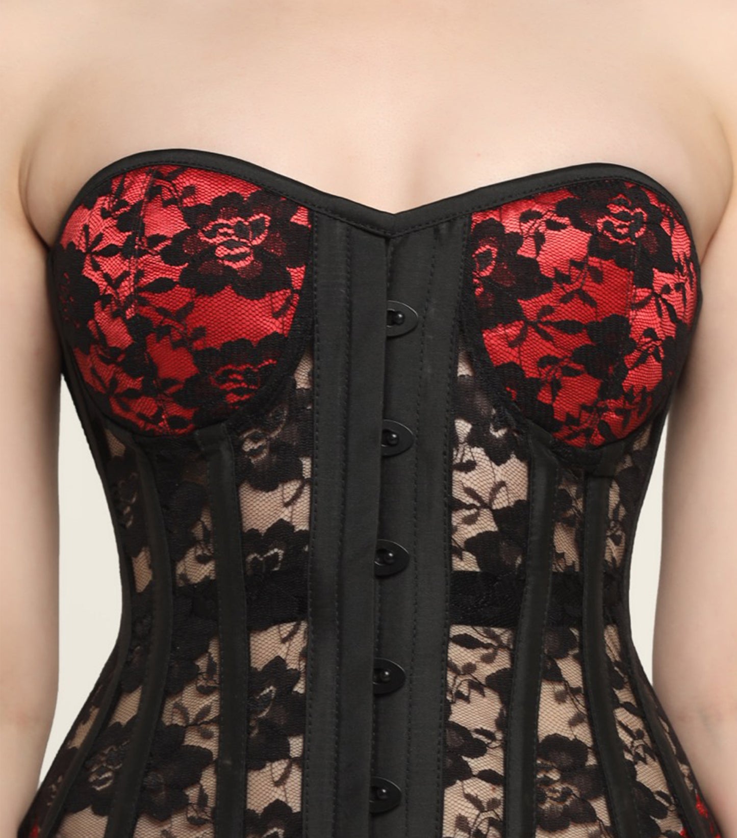 Black Net Overbust Corset