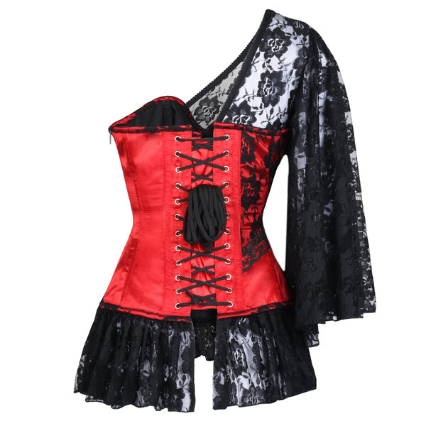 Black/ Red Corset Mini Dress