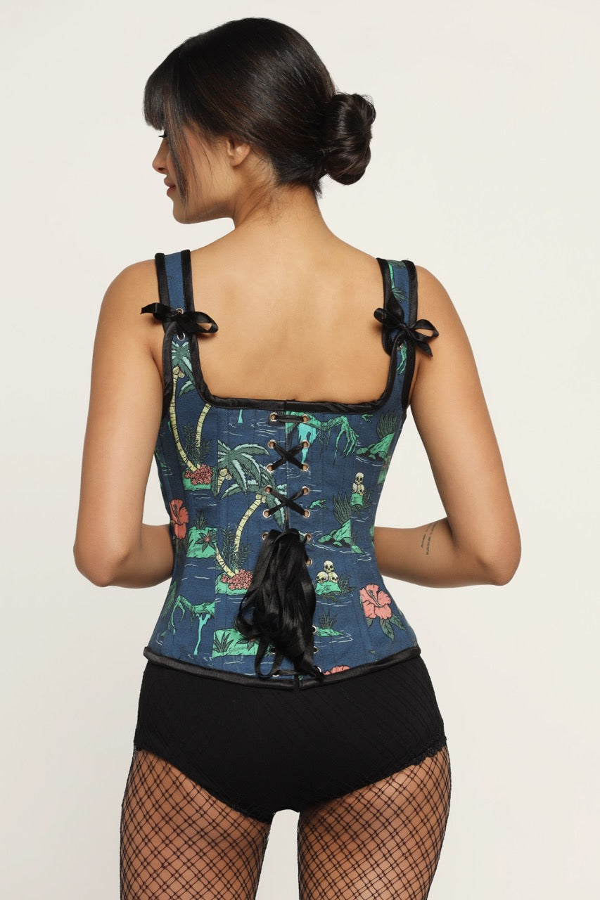 Monster Flower Overbust corset