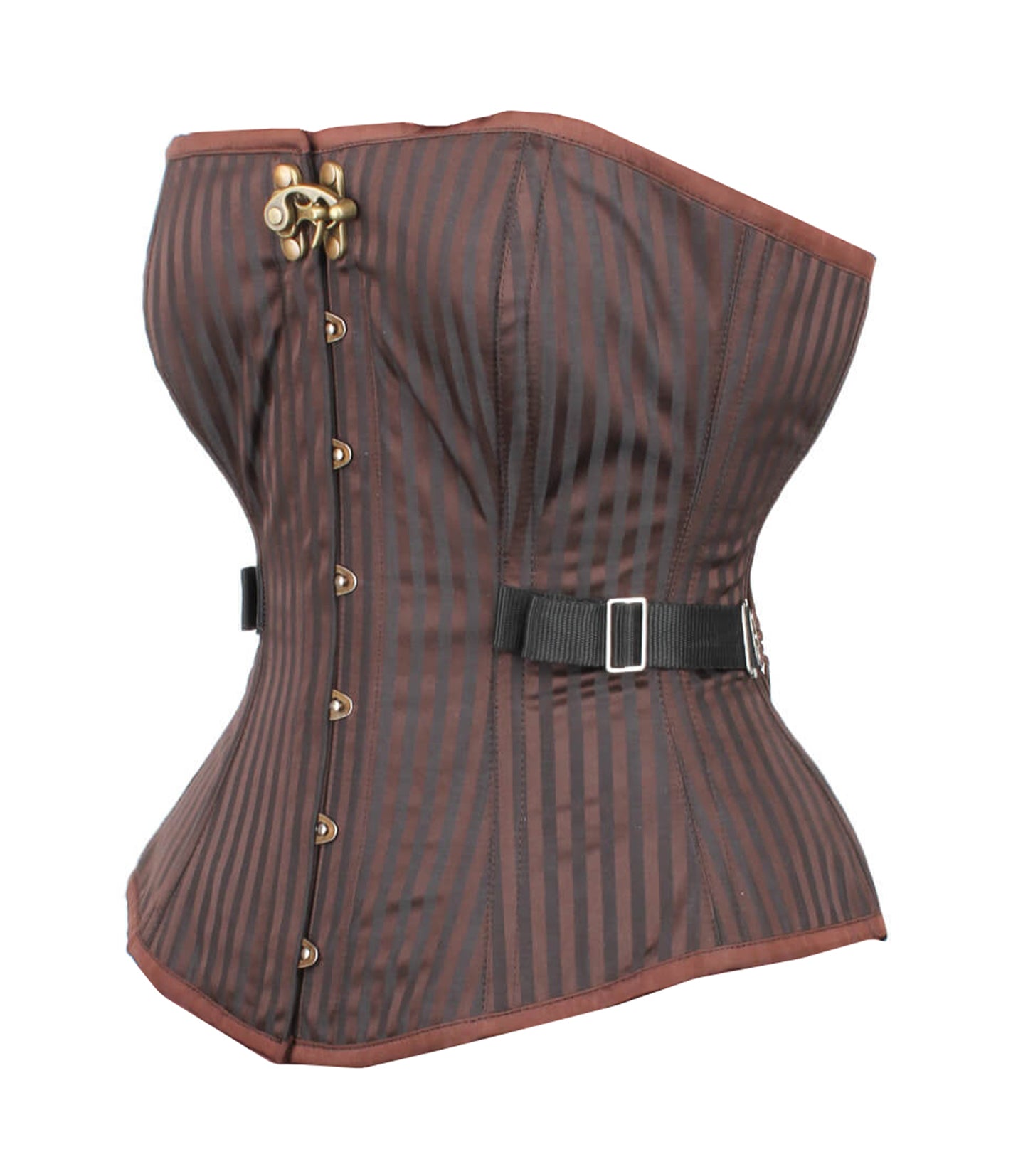 Stripes Steampunk Fan Lacing Overbust Corset