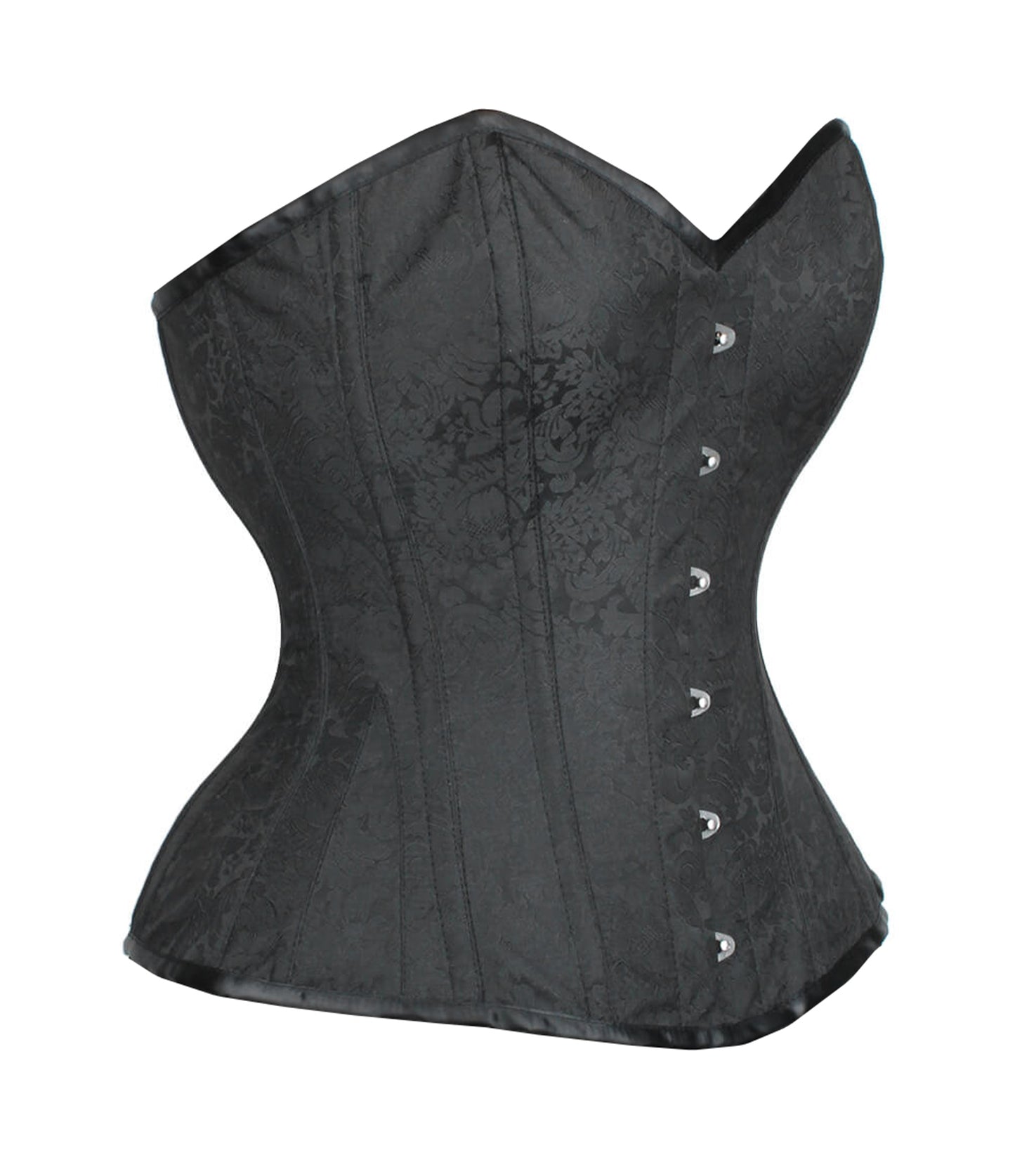 Black Brocade waist reducing overbust Corsets Overbust Corset