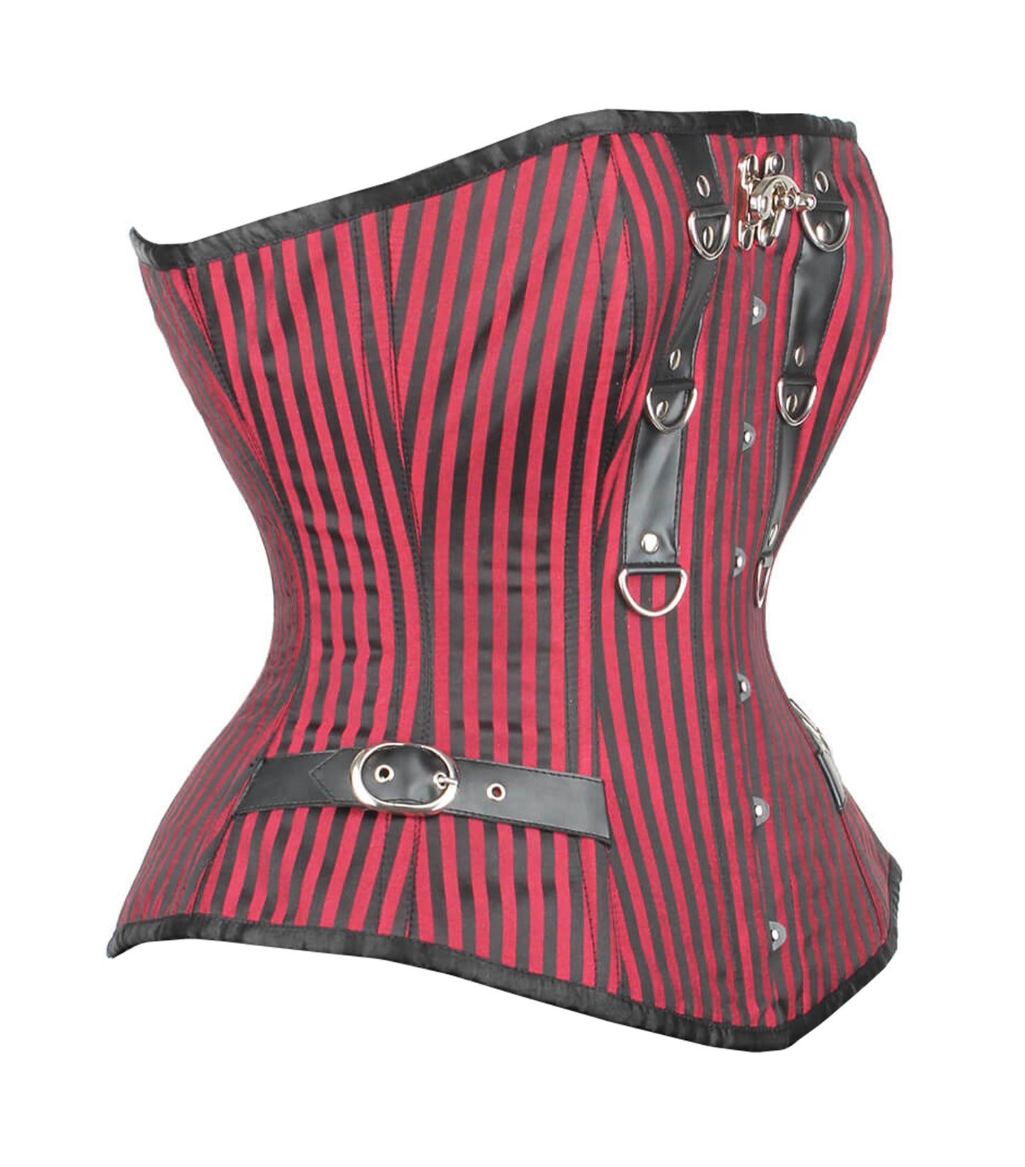 Stripes Brocade Gothic Waist Reducing Overbust Corset