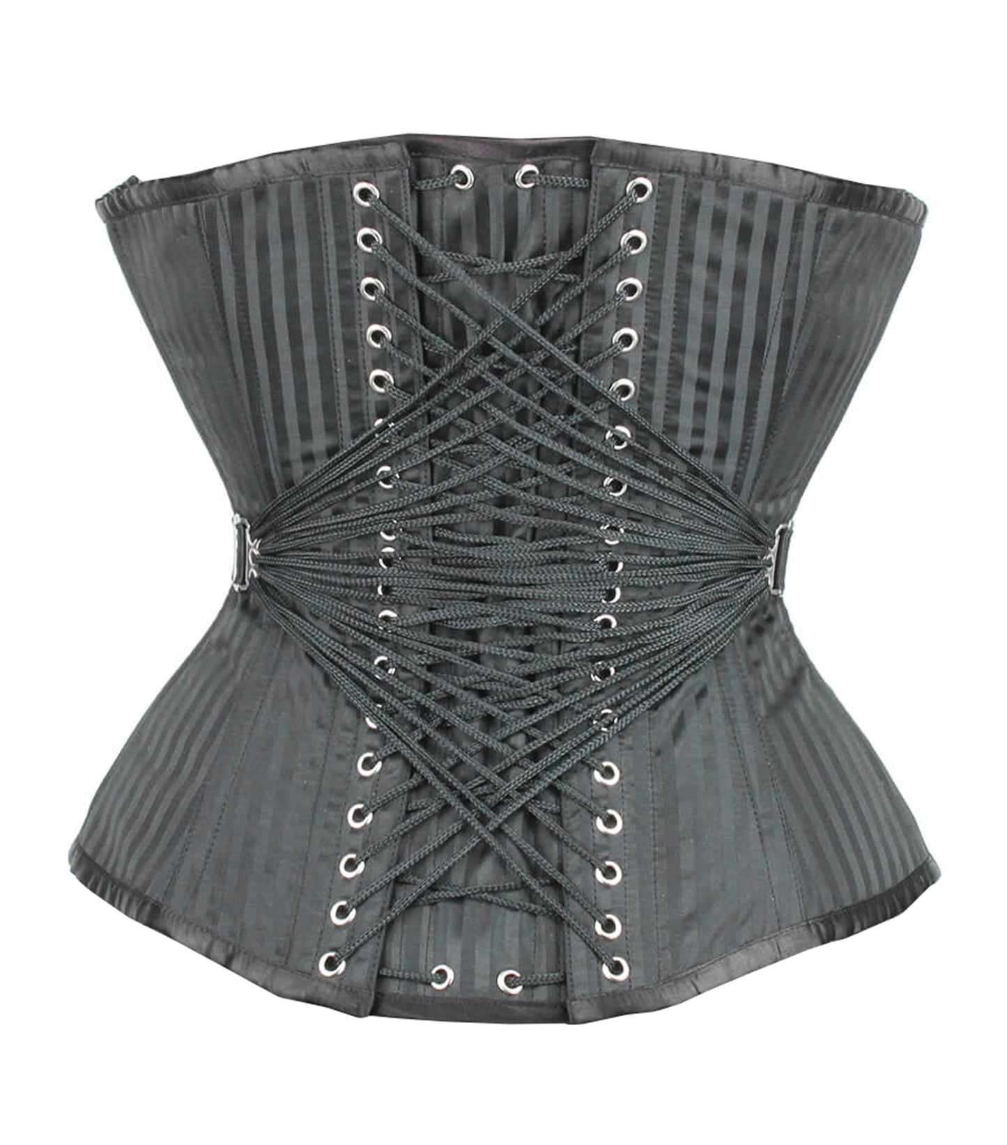Stripes Fan Lacing Overbust Corset