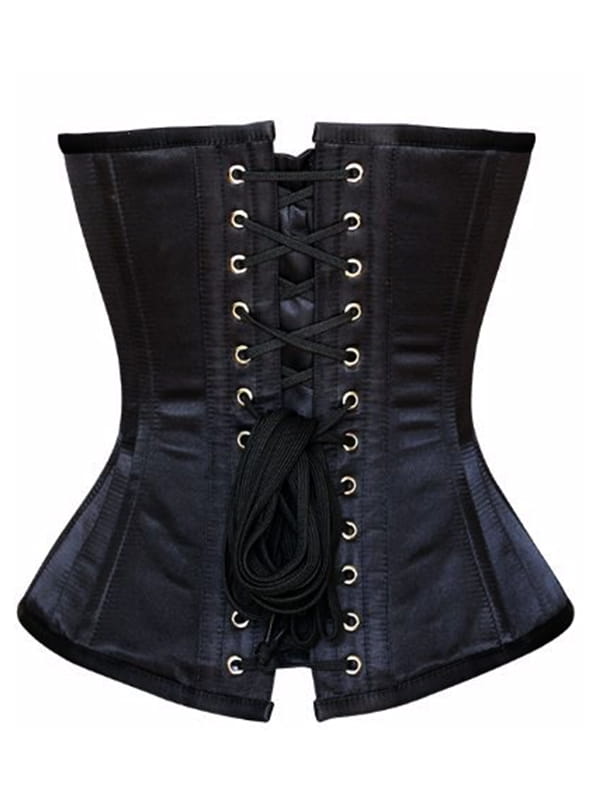 Black Satin Waist Reducing Over bust Corsets Easto Garments