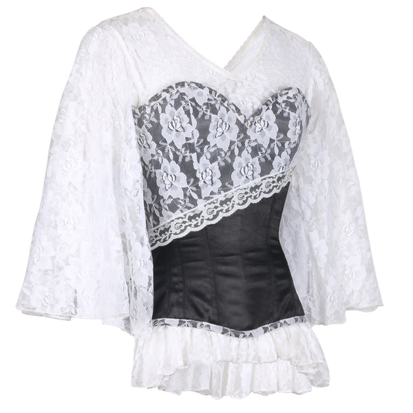 White/ Black Corset Mini Dress