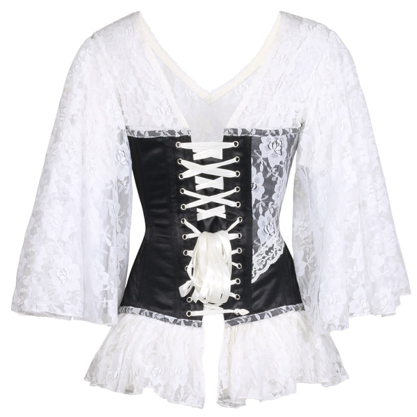 White/ Black Corset Mini Dress