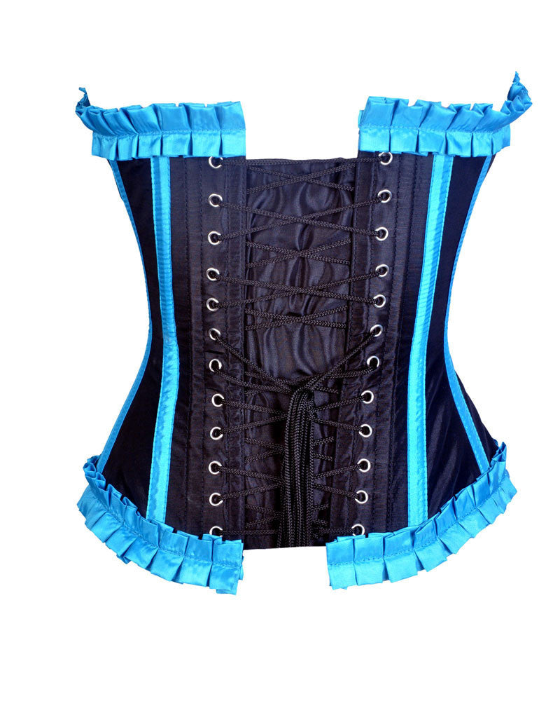 Quintella Black Satin Authentic Overbust Corset