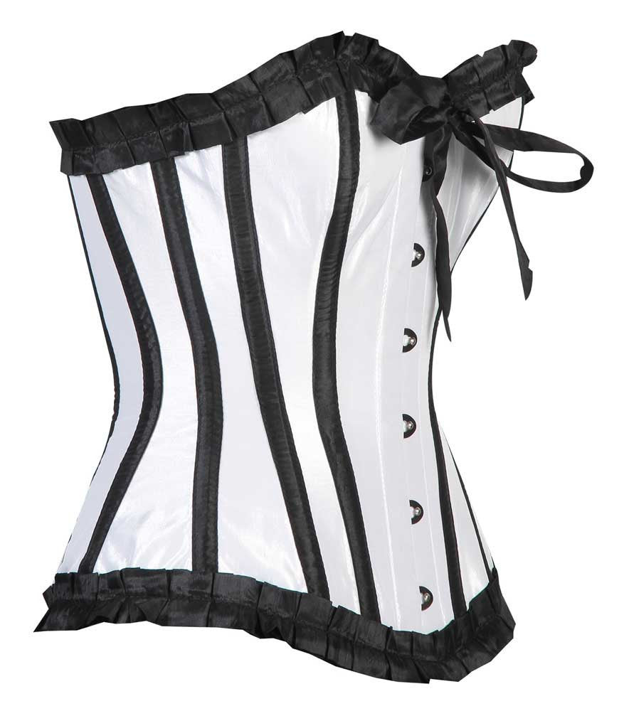 Quintella Black Satin Authentic Overbust Corset Easto Garments