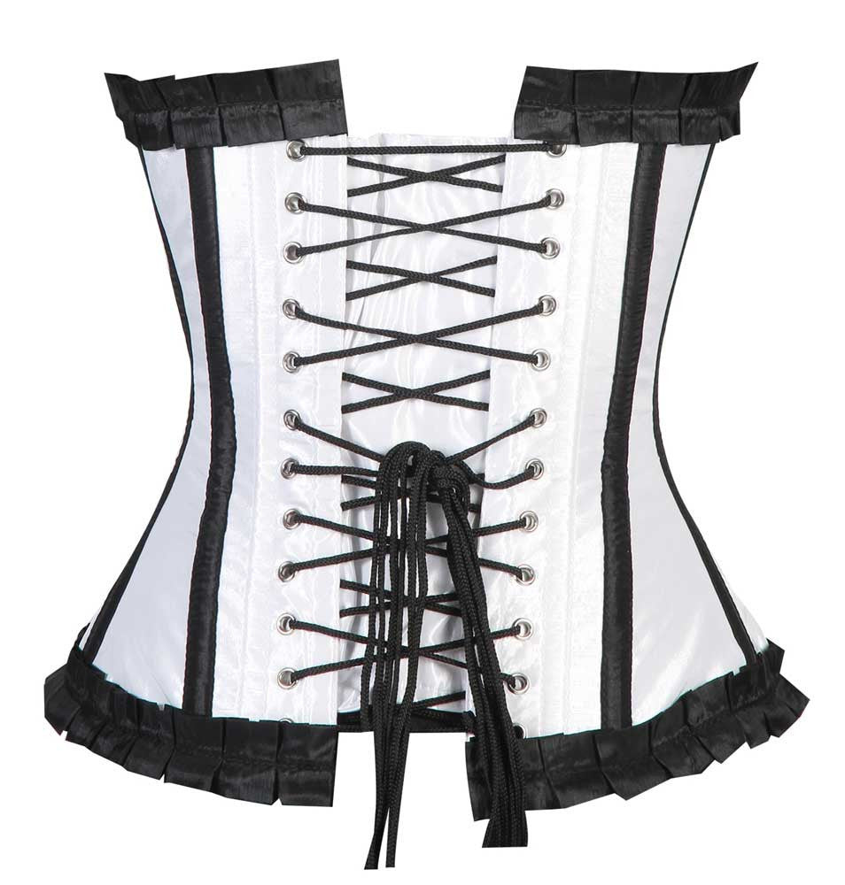 Quintella Black Satin Authentic Overbust Corset