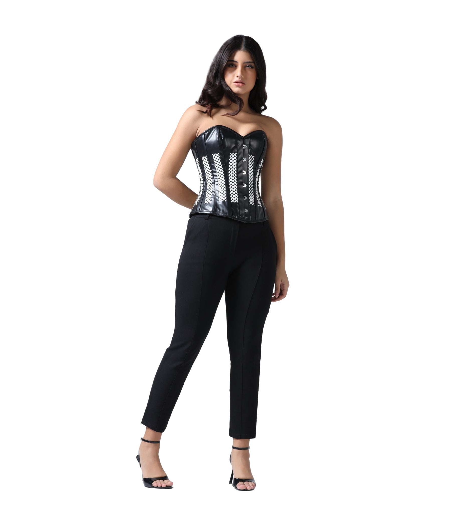 Black  PU  Overbust  Corset Easto Garments