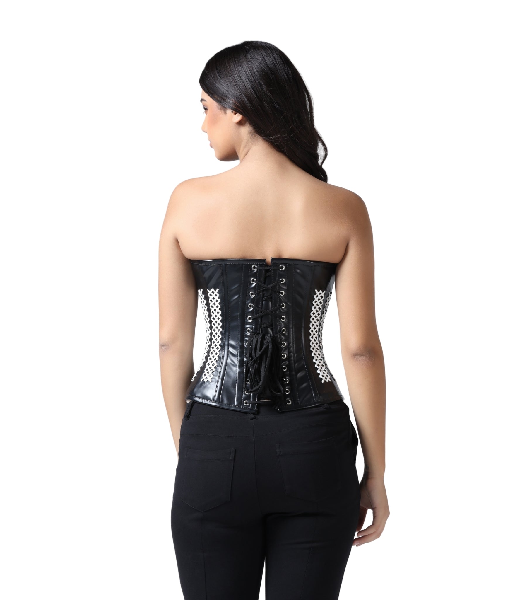 Black  PU  Overbust  Corset Easto Garments