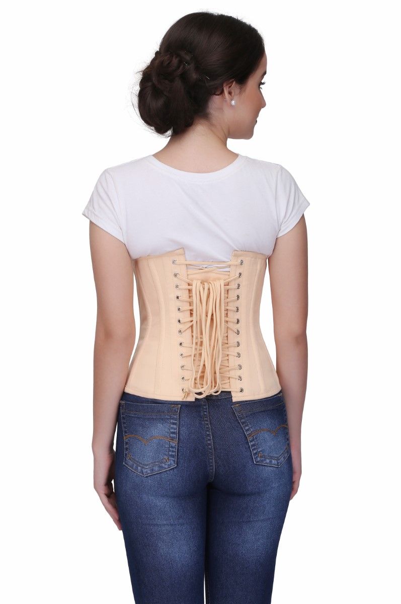 Authentic Steel Boned Waist Reducing Nude colour Underbust Corset Easto Garments