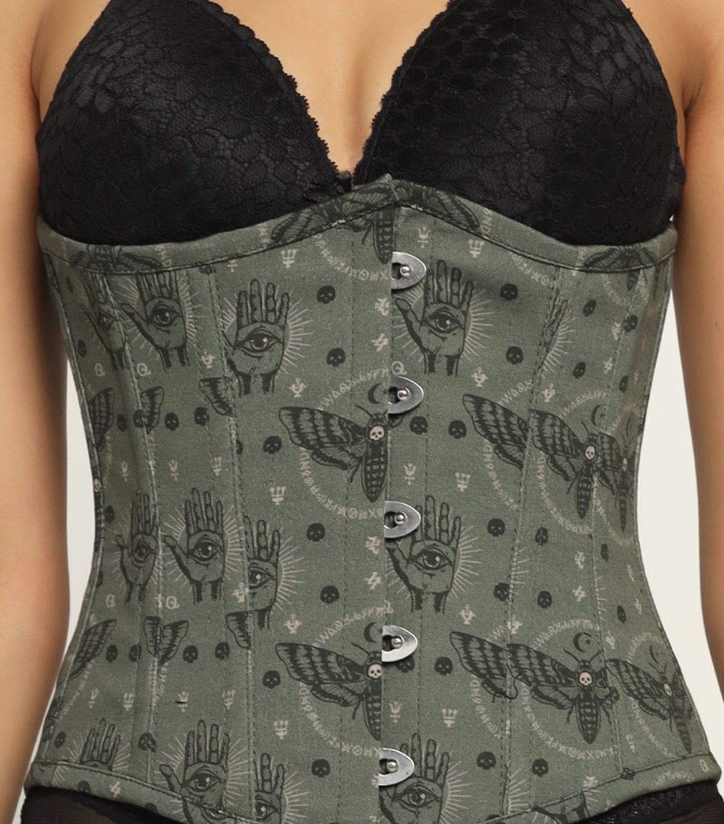 Bees printed waist reducing underbust corset