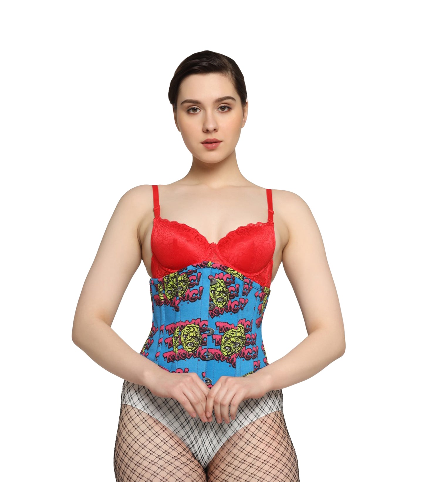Devil printed Waist Reducing Authentic Steel Boned Sexy Underbust Corset