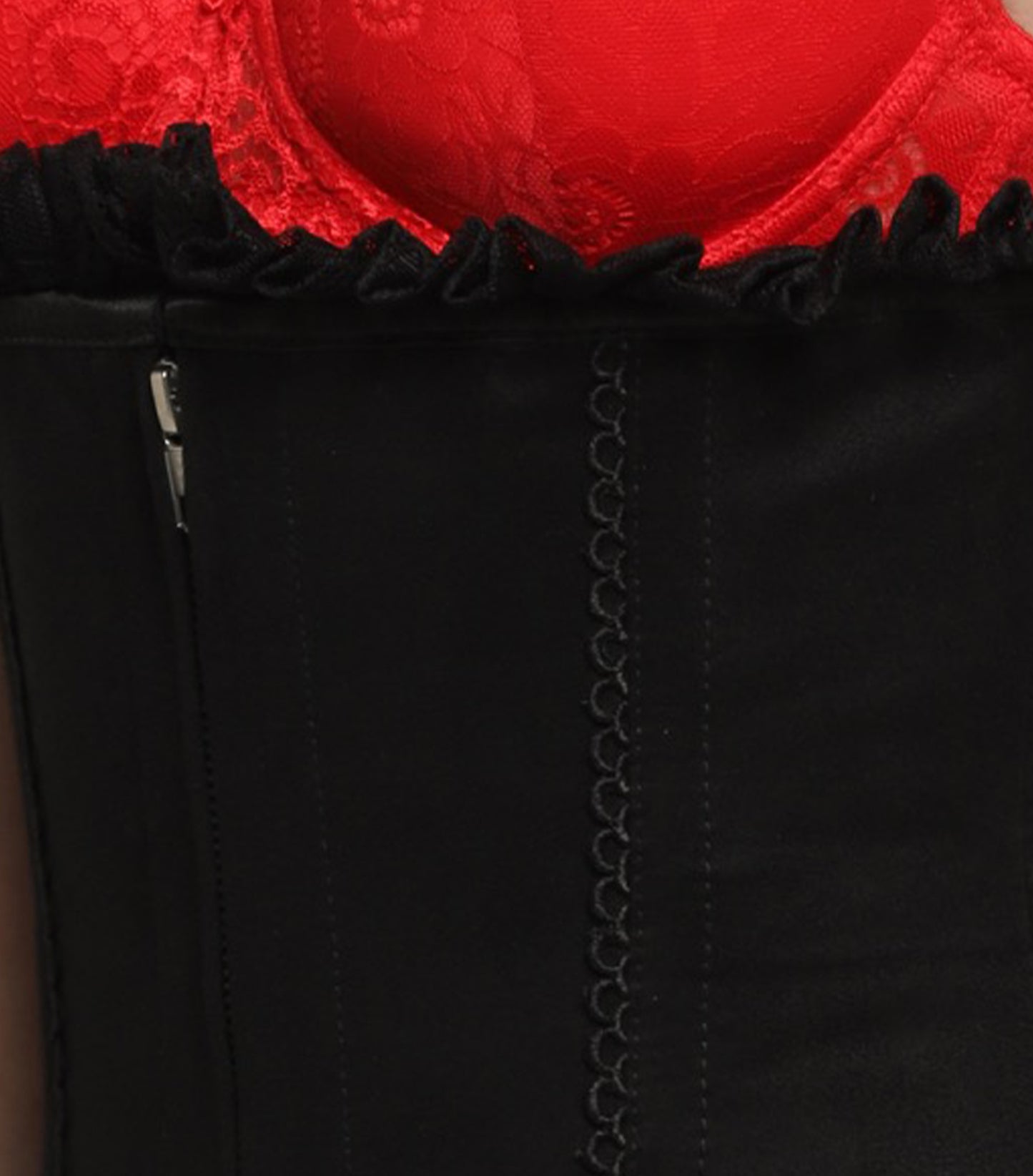 Black Suede Corset Mini Dress