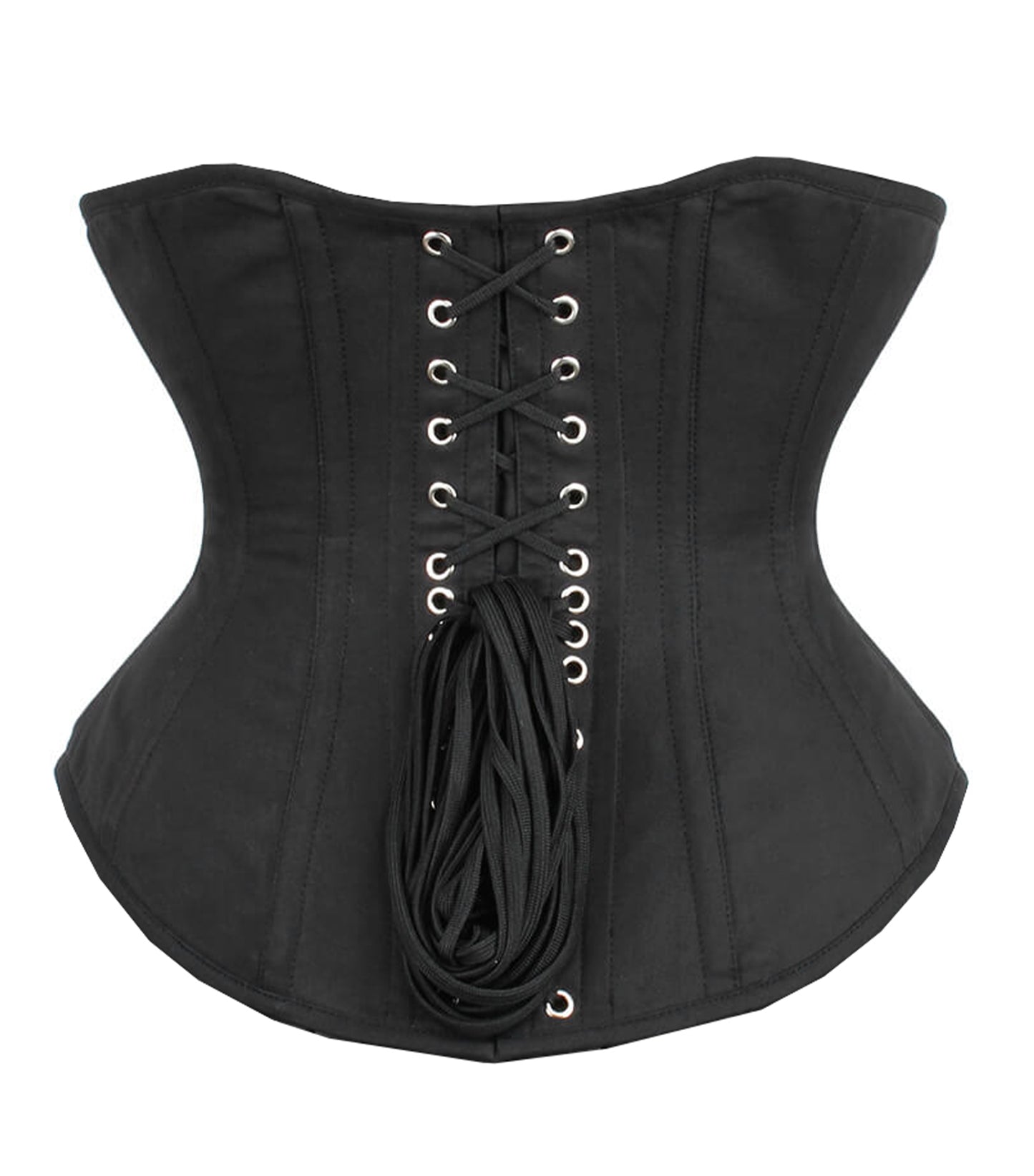 Black Cotton Underbust Corset