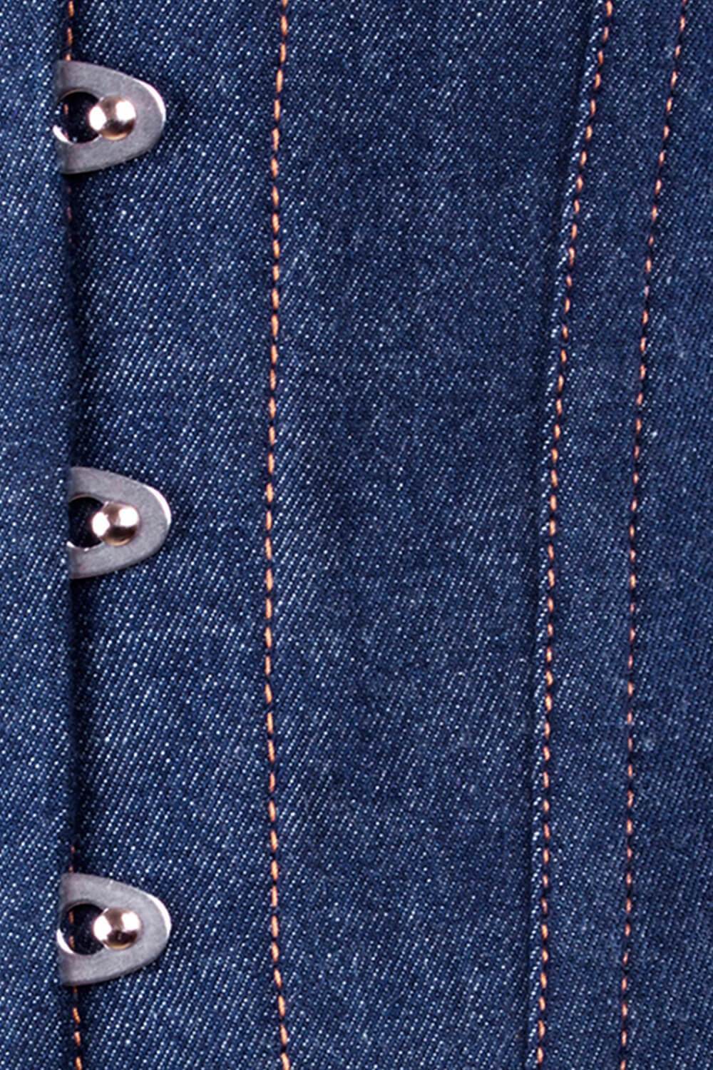 Blue Denim waist reducing underbust corset