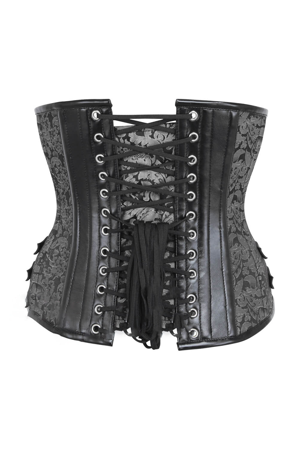 Silver Brocade Underbust Corset