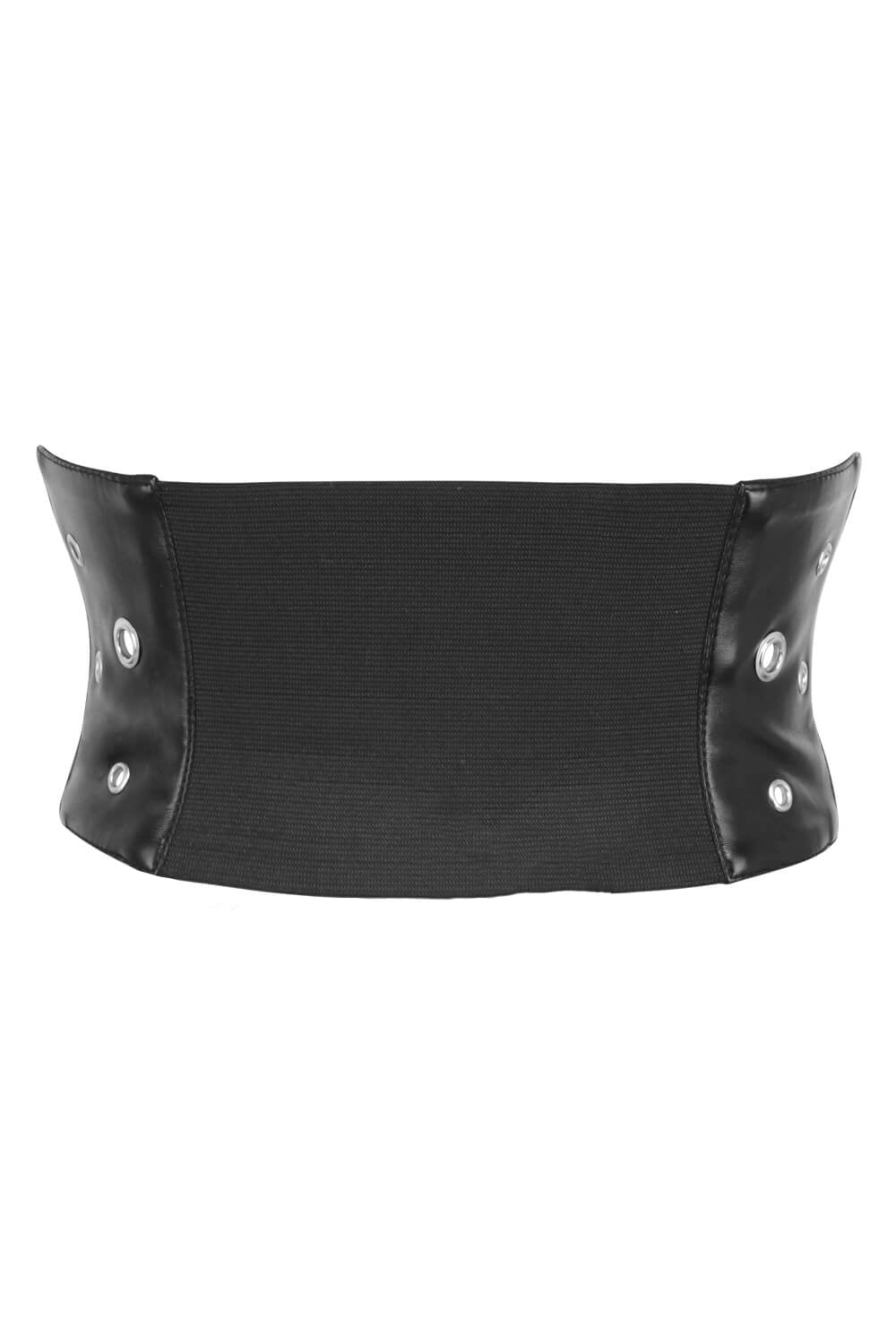 Silver Black Gothic Corset Belt