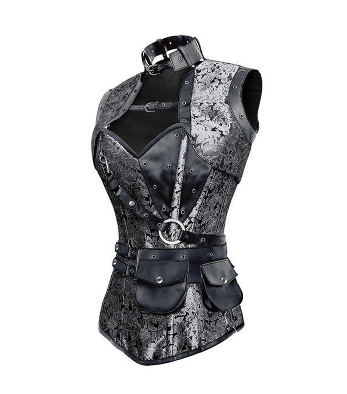 Silver Overbust Corset