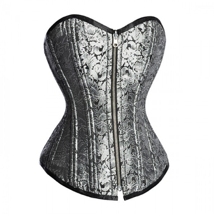 Red/ Silver Reversible Overbust Waist Training Corset