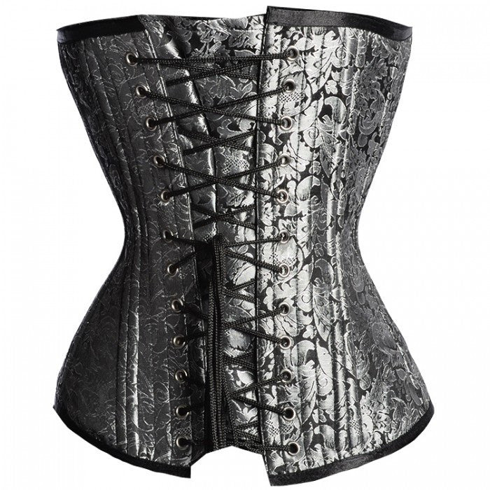 Red/ Silver Reversible Overbust Waist Training Corset