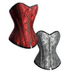 Red/ Silver Reversible Overbust Waist Training Corset