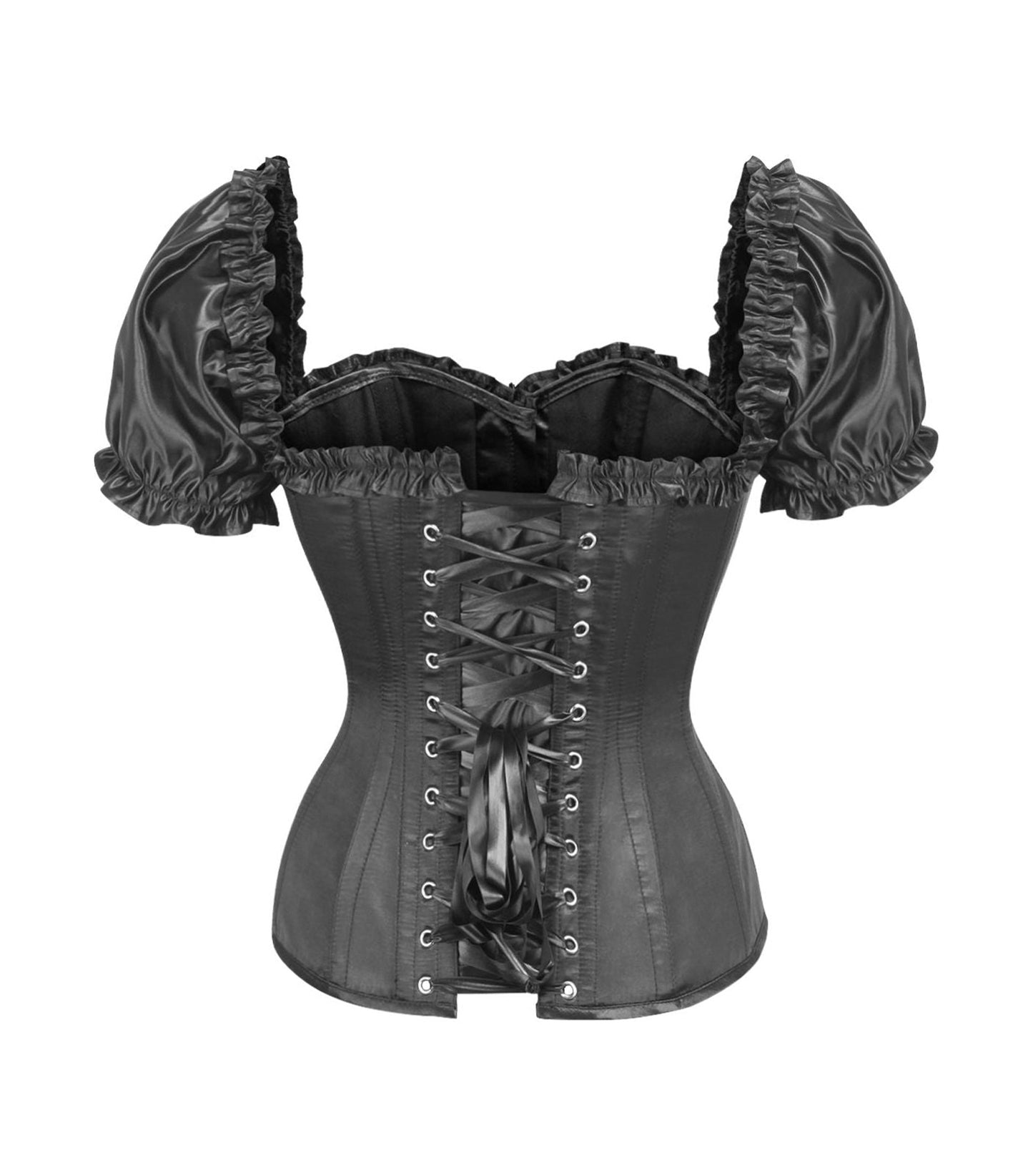 Black Satin Overbust Corset