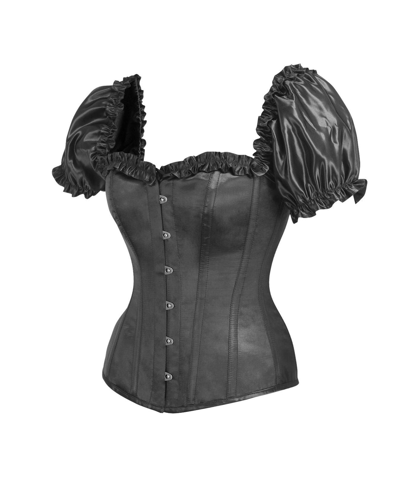 Black Satin Overbust Corset