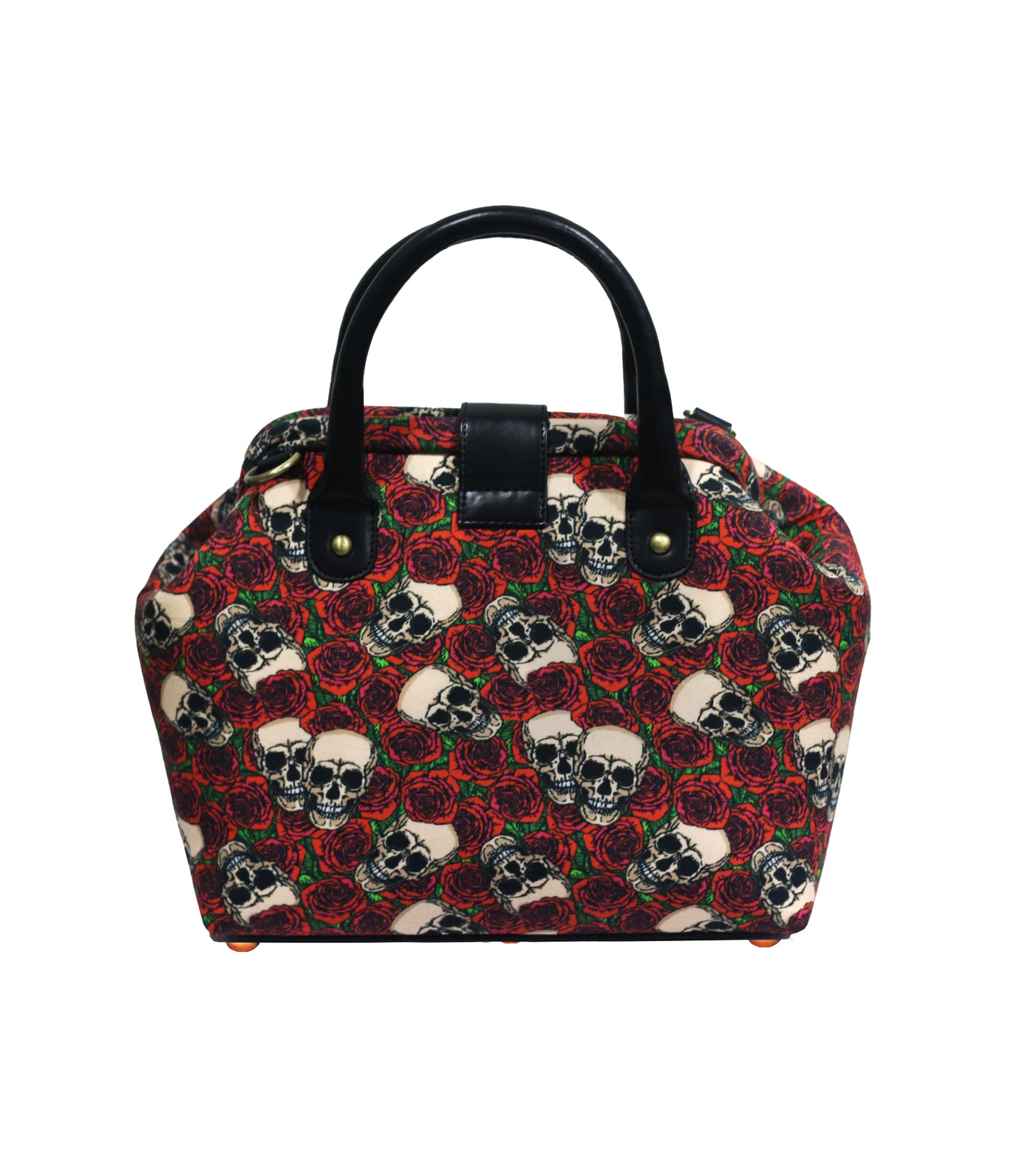 Handtaschen aus Stoff mit Mary Poppins-Totenkopf und Rose-Aufdruck
