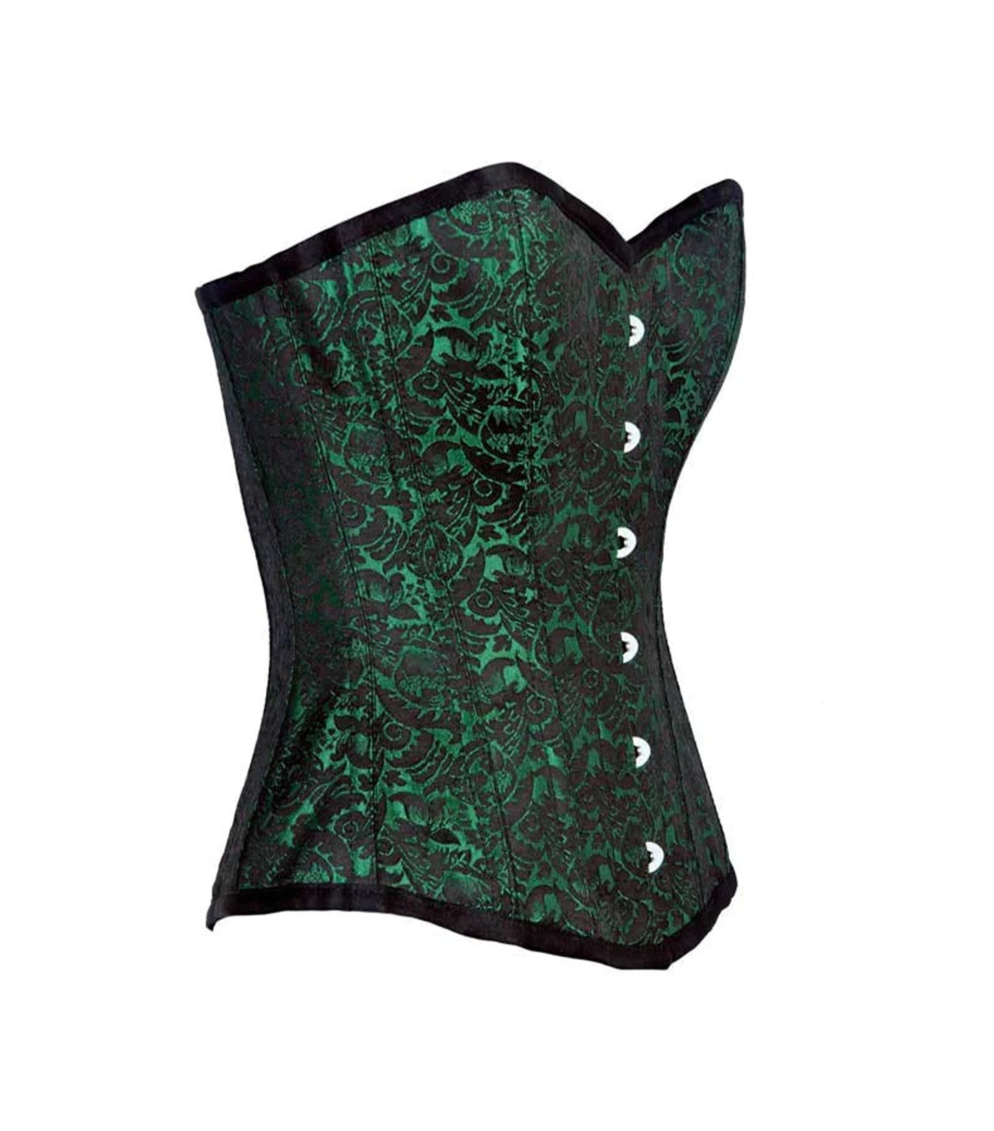 Green Brocade Authentic Overbust Corset