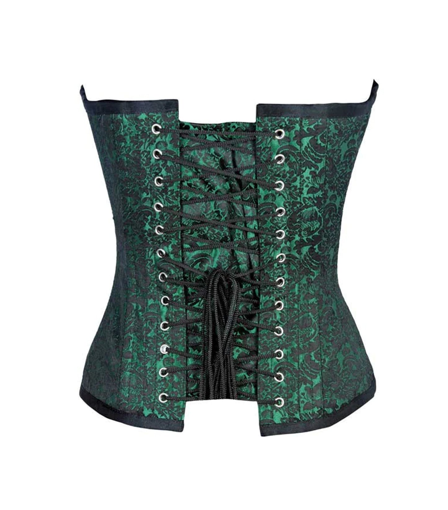 Green Brocade Authentic Overbust Corset Easto Garments