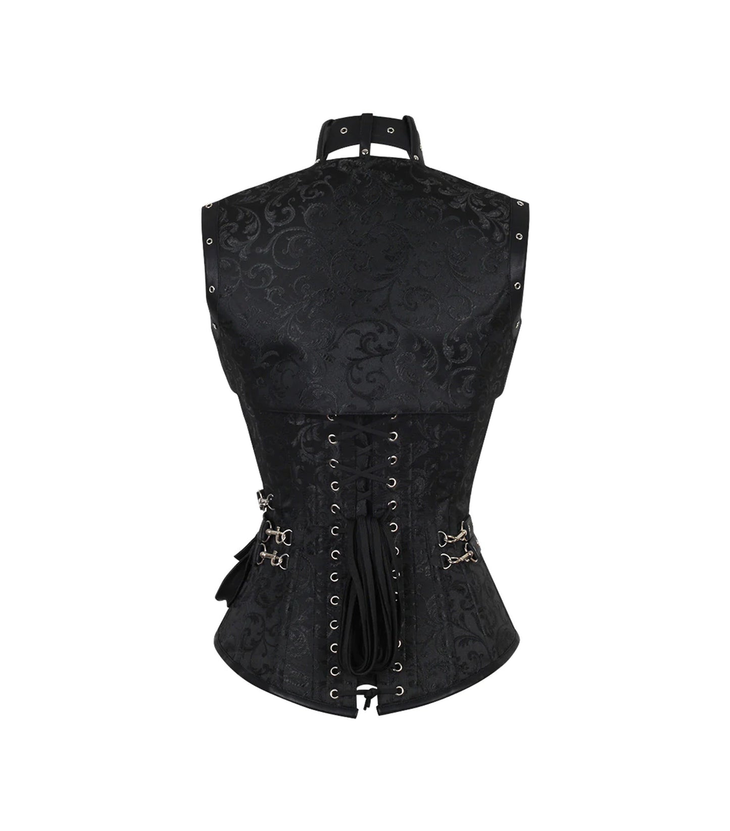 Red Brocade Overbust Corset