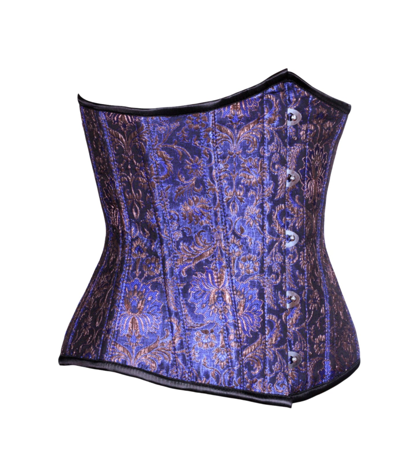 Elisbat Blue Authentic Steel Boned Waist Reducing Underbust Corset Easto Garments