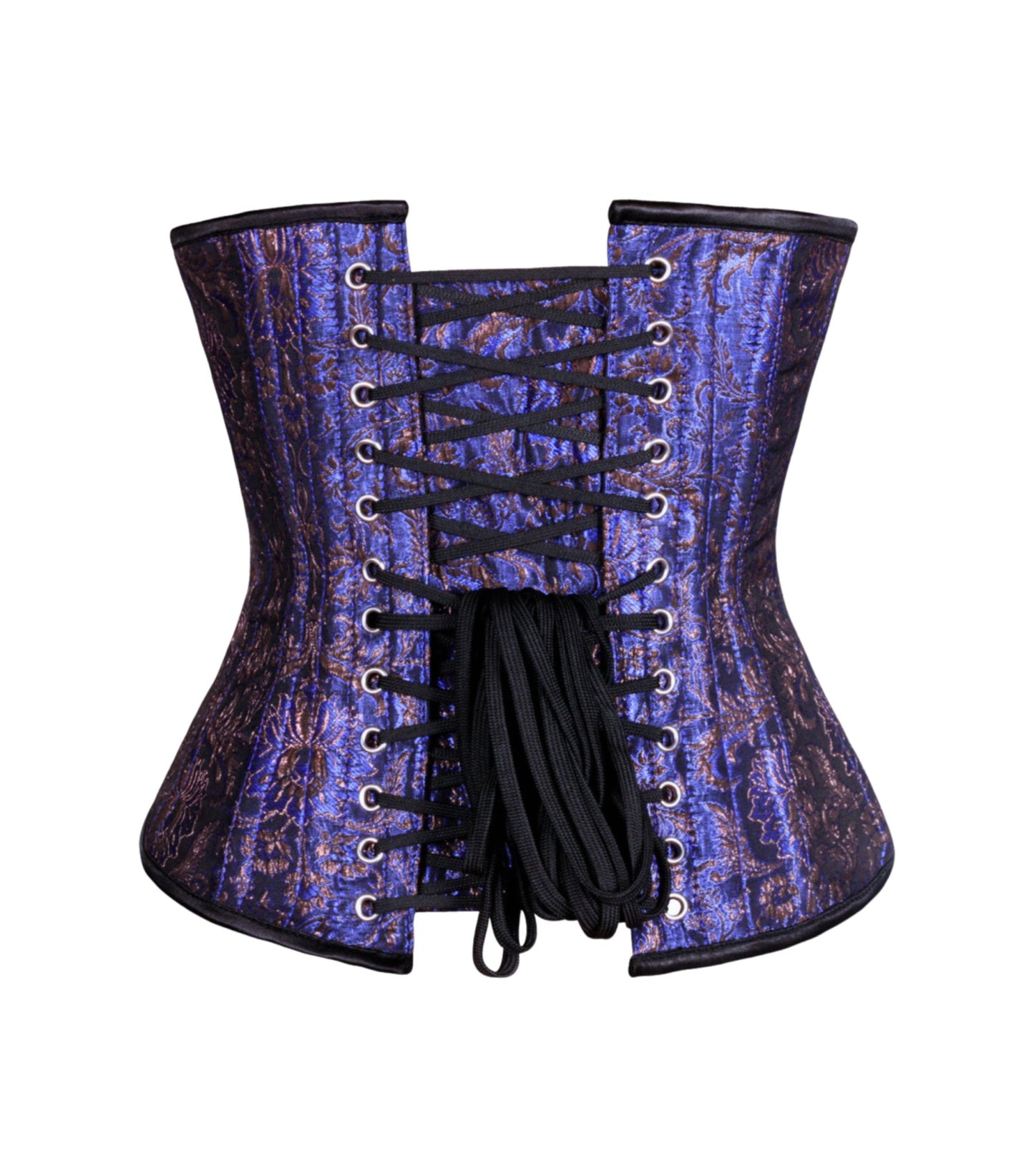 Elisbat Blue Authentic Steel Boned Waist Reducing Underbust Corset Easto Garments
