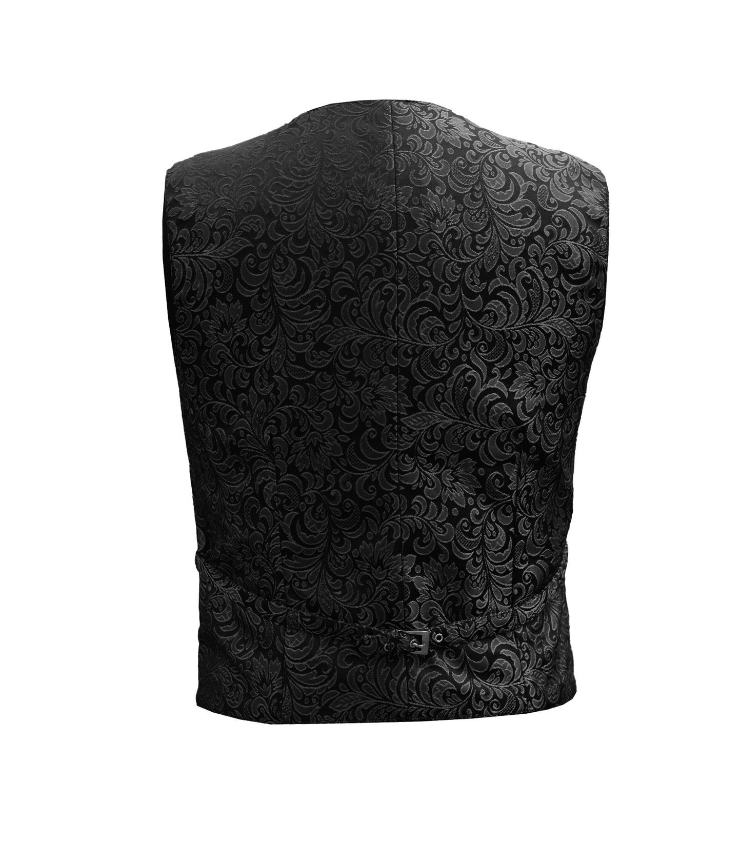 Black Brocade Men's Waist Coat