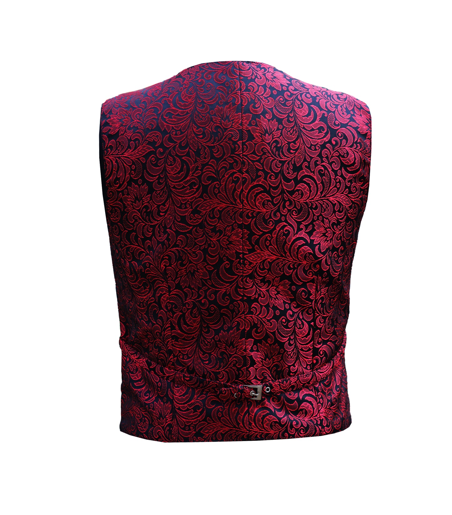 Red Brocade Men's Waist Coat