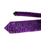 Purple tie with elegant Black and Purple brocade Vc200 | high-quality necktie