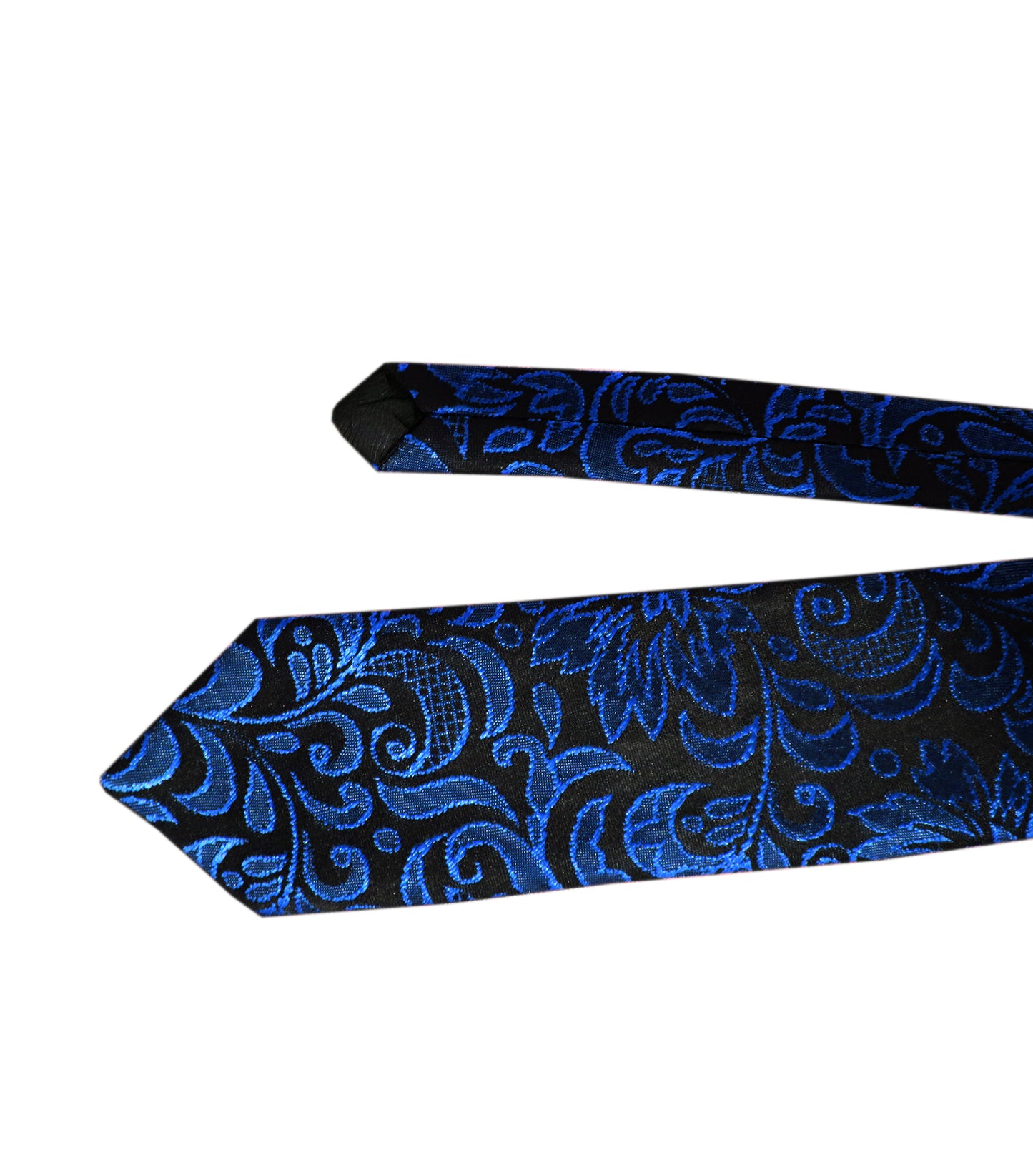 Turquoise tie with elegant Black and Turquoise brocade Vc200 | high-quality necktie