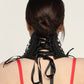 Gothic Black Leather Neck Corset-Choker/Posture Collar