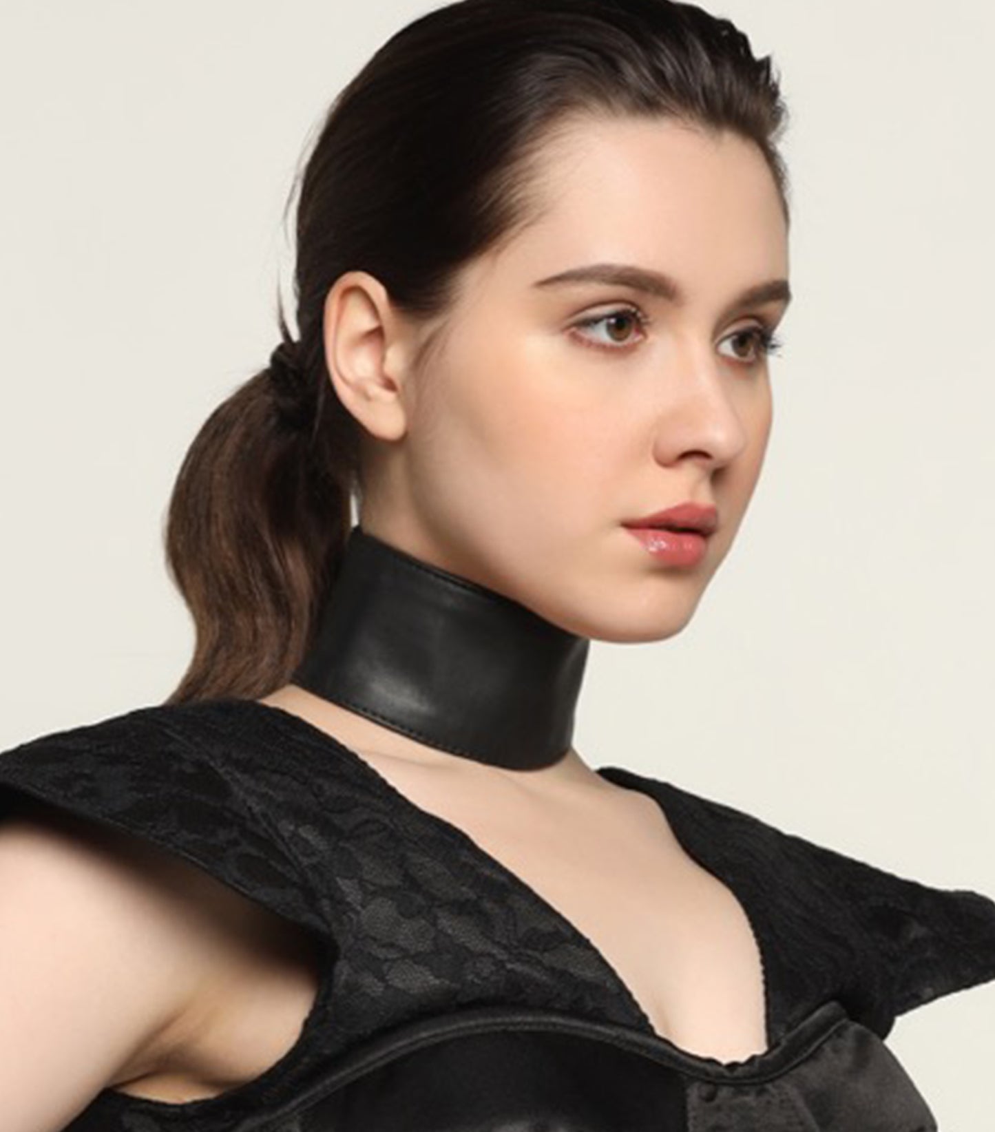 Eclipse Noir Vegan Leather Choker / Band