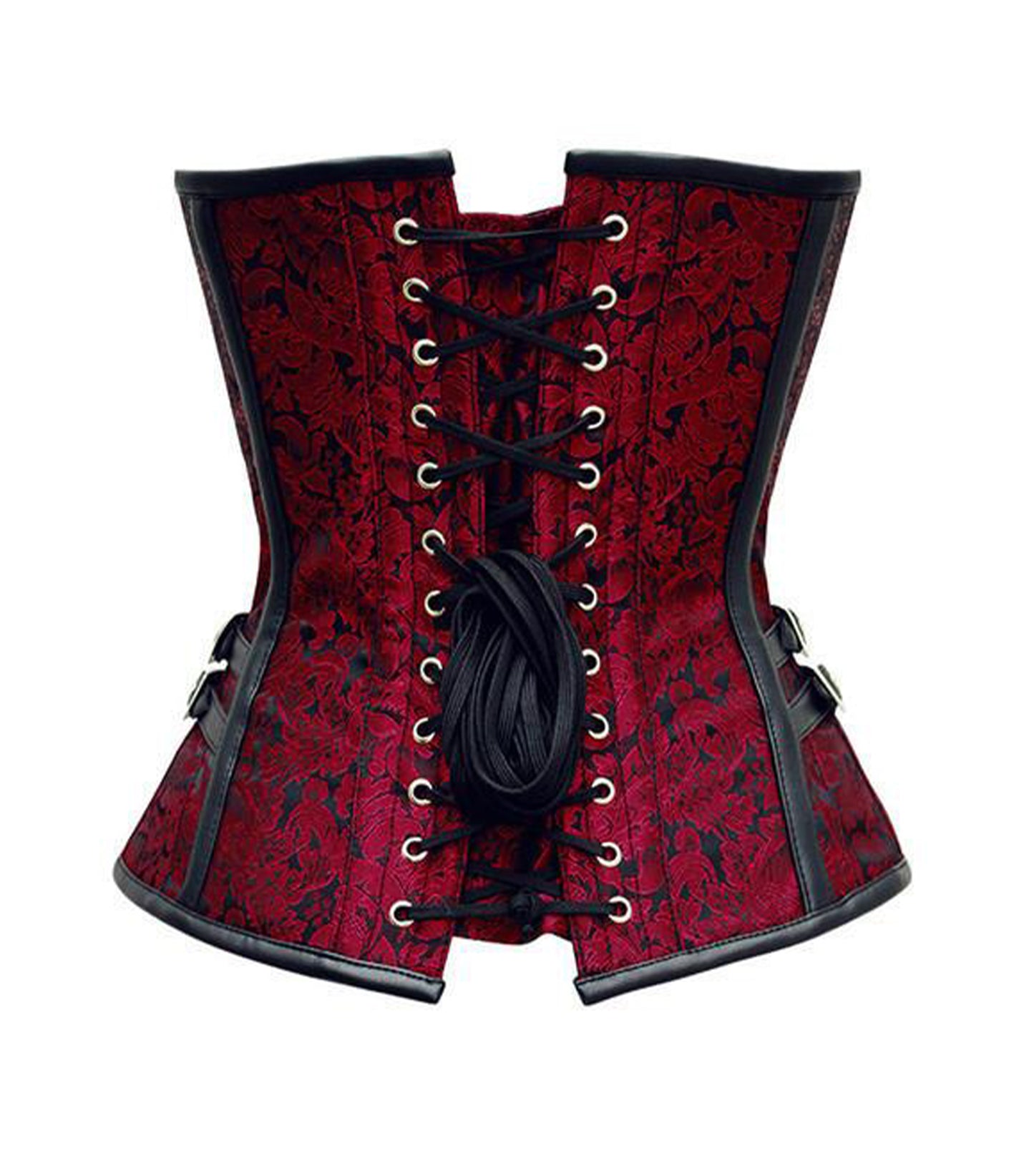 Red Black Broade Overbust Corset