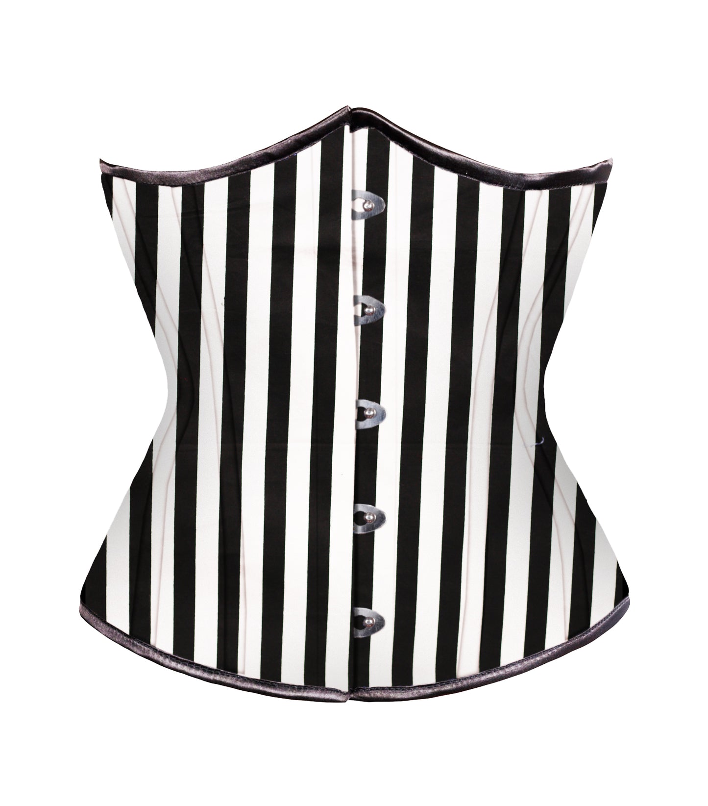 Black White Strip waist reducing underbust corset