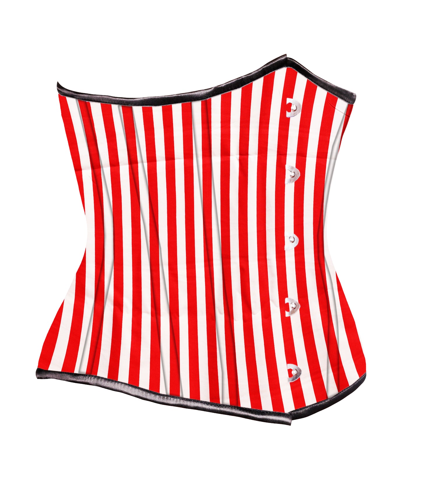 Red White Strip waist reducing underbust corset