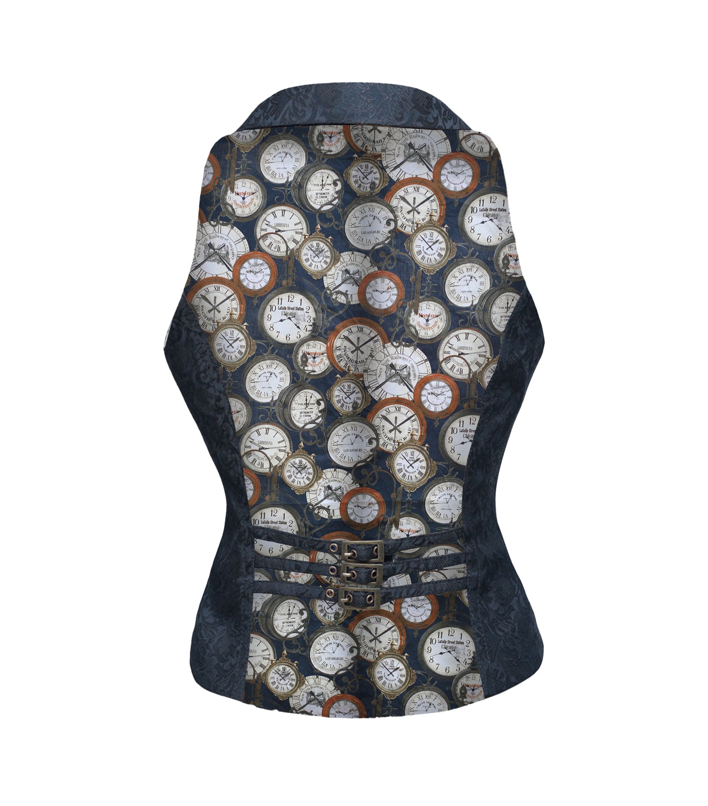 Watch Black brocade Ladies Waistcoat