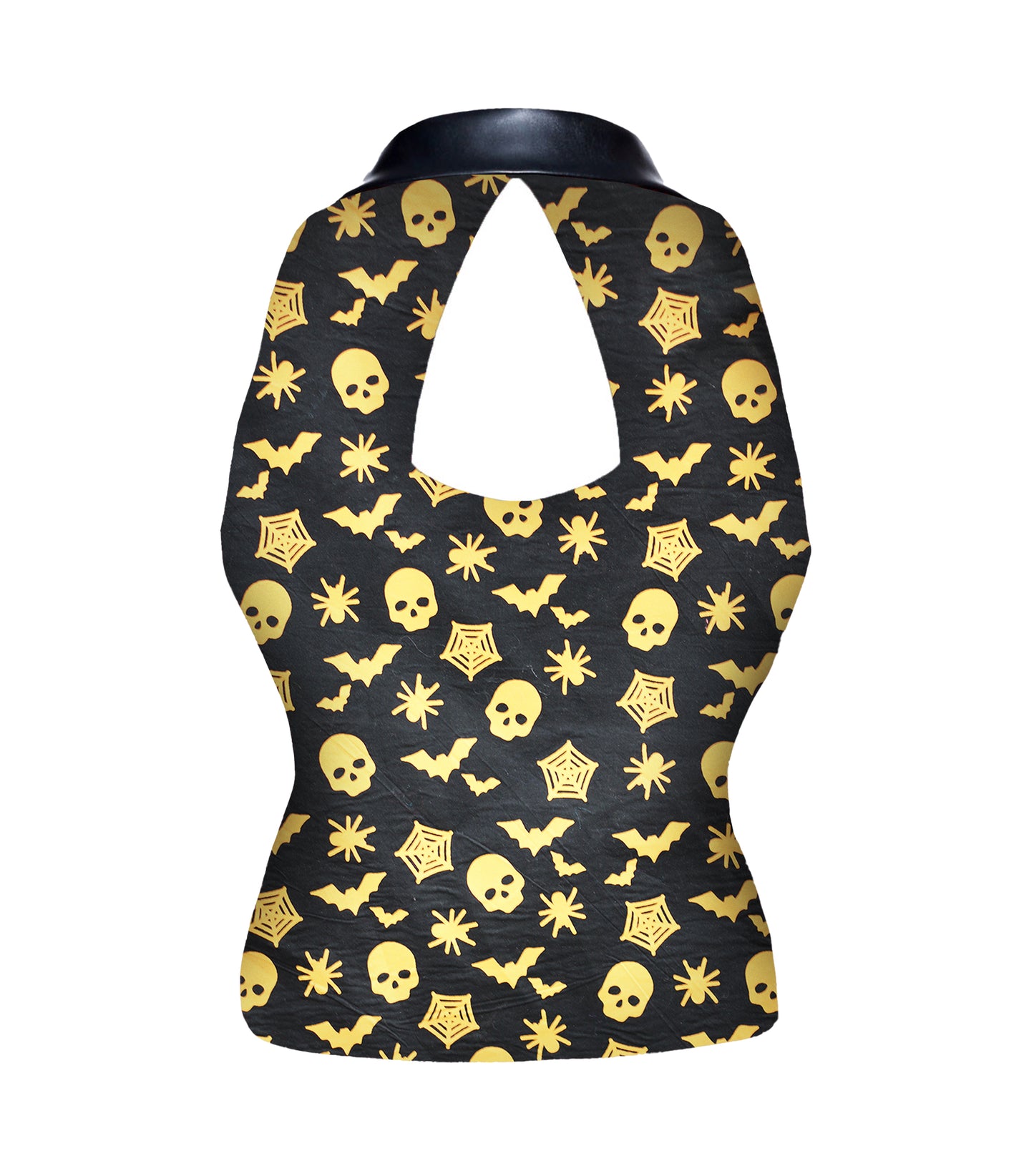 Spider Print Black brocade Ladies Waistcoat