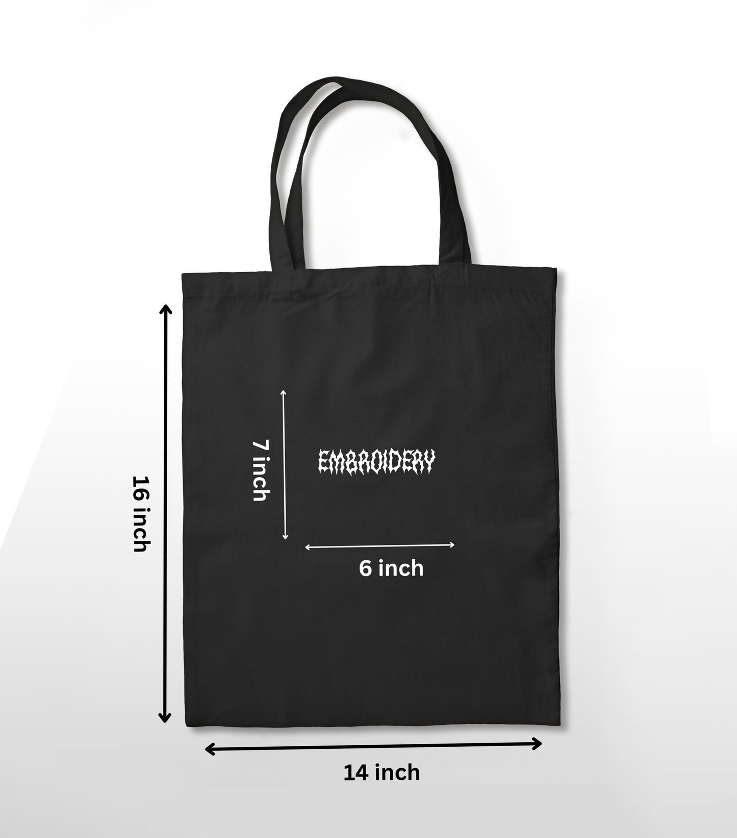 Skeleton Tree Embroidery Tote bag
