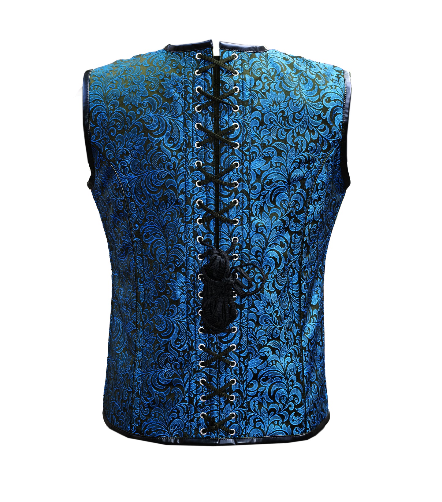 Turquoise Vc200 Brocade Waist Reducing Overbust Men's Corset