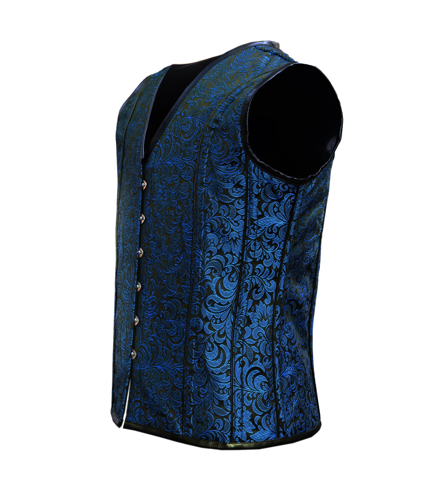 Turquoise Vc200 Brocade Waist Reducing Overbust Men's Corset