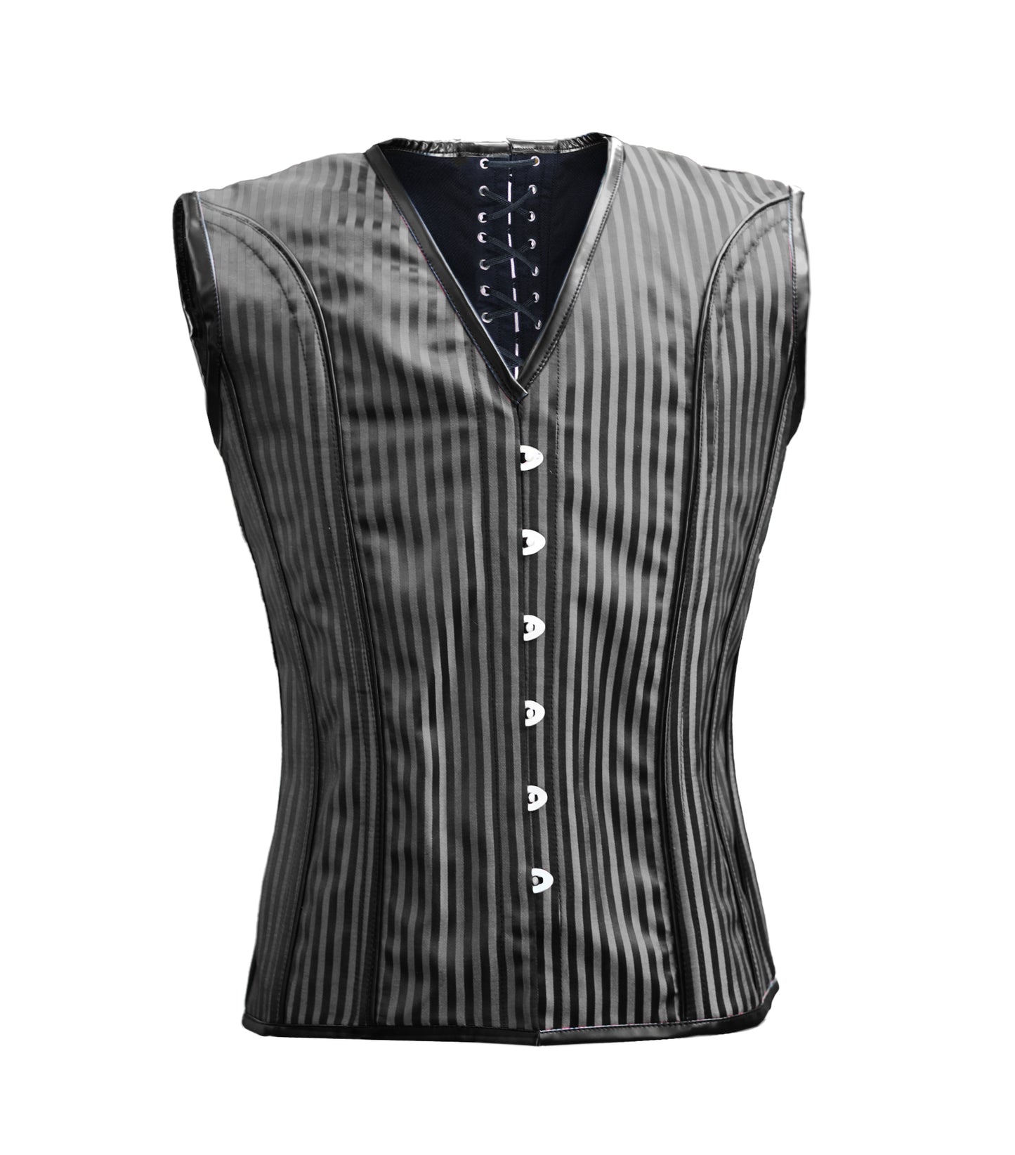 Silver Strip 600 Brocade Waist Reducing Overbust Men's Corset